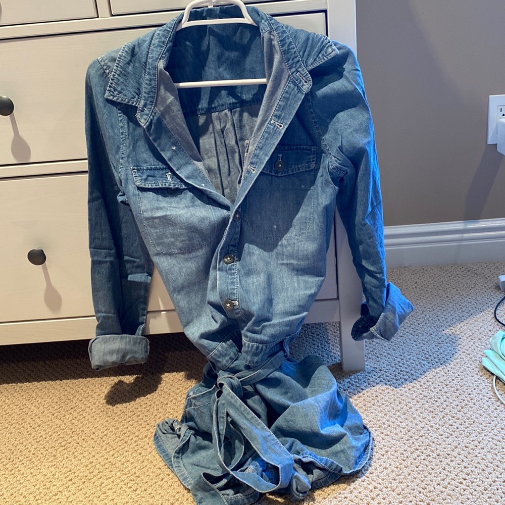 Free People Denim Romper